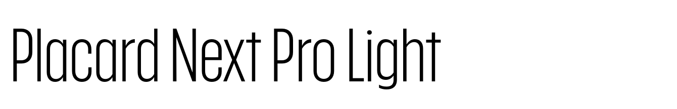 Placard Next Pro Light